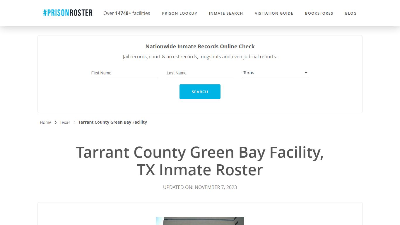 Tarrant County Green Bay Facility, TX Inmate Roster - Prisonroster